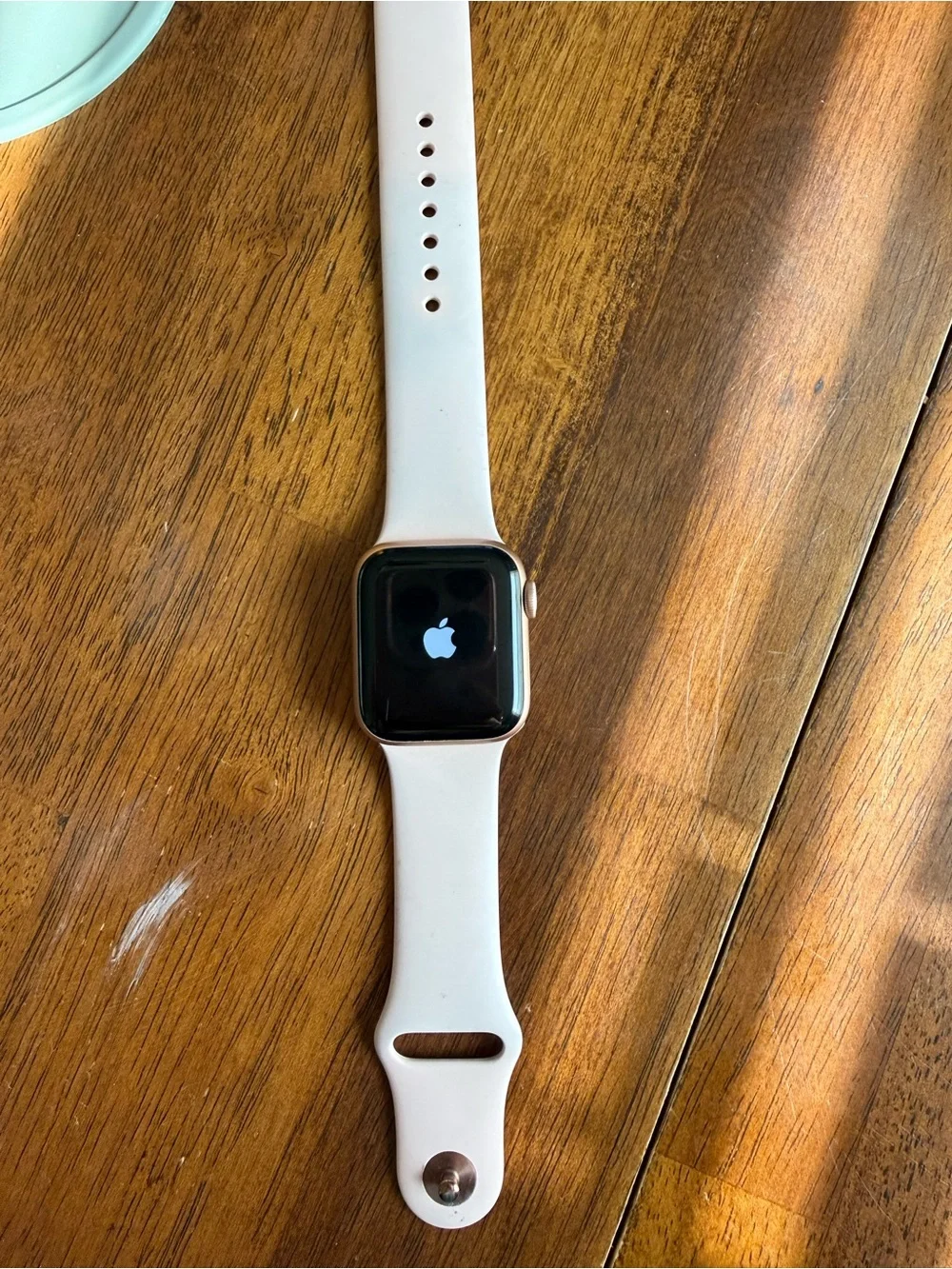 Apple Watch (pink) with Light Pink Silicone Band